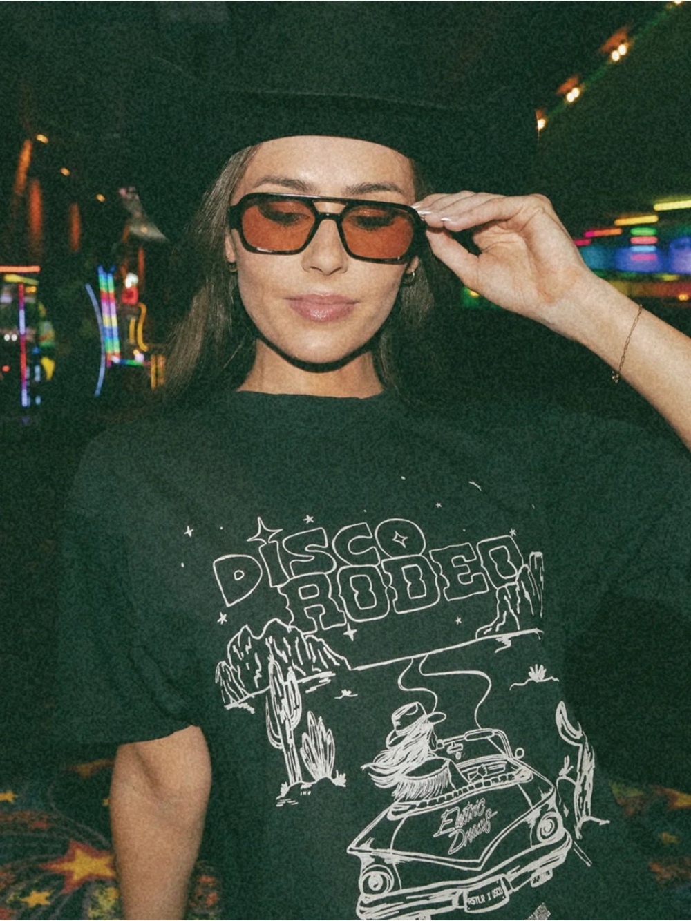 Disco Cowgirl Disco Rodeo Cowgirl Tee | L